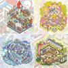 Stacking Pasting 3D Landscape Sticker PET Cabin Scene Sticker Splicing Diary Stickers  Kids Toy
