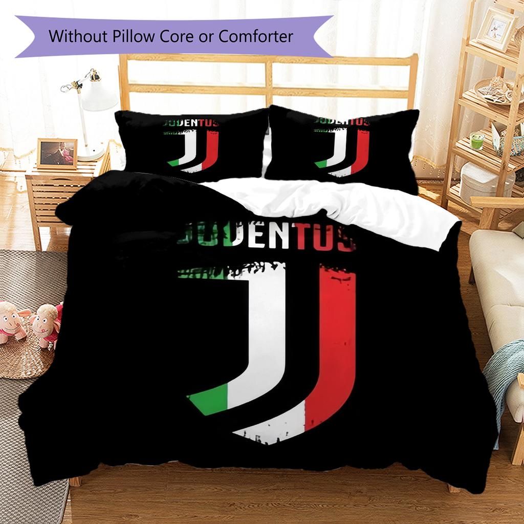 Juventus Sada povlečení Přikrývka Povlak na přikrývku Povlak na polštář Domácí dekorace Narozeninový dárek (1 * povlak na peřinu + 2 * povlak na polštář, bez jádra)
