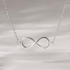 JEWNEL Silver925 Infinity Symbol Simple Friendship Chain Silver Necklace