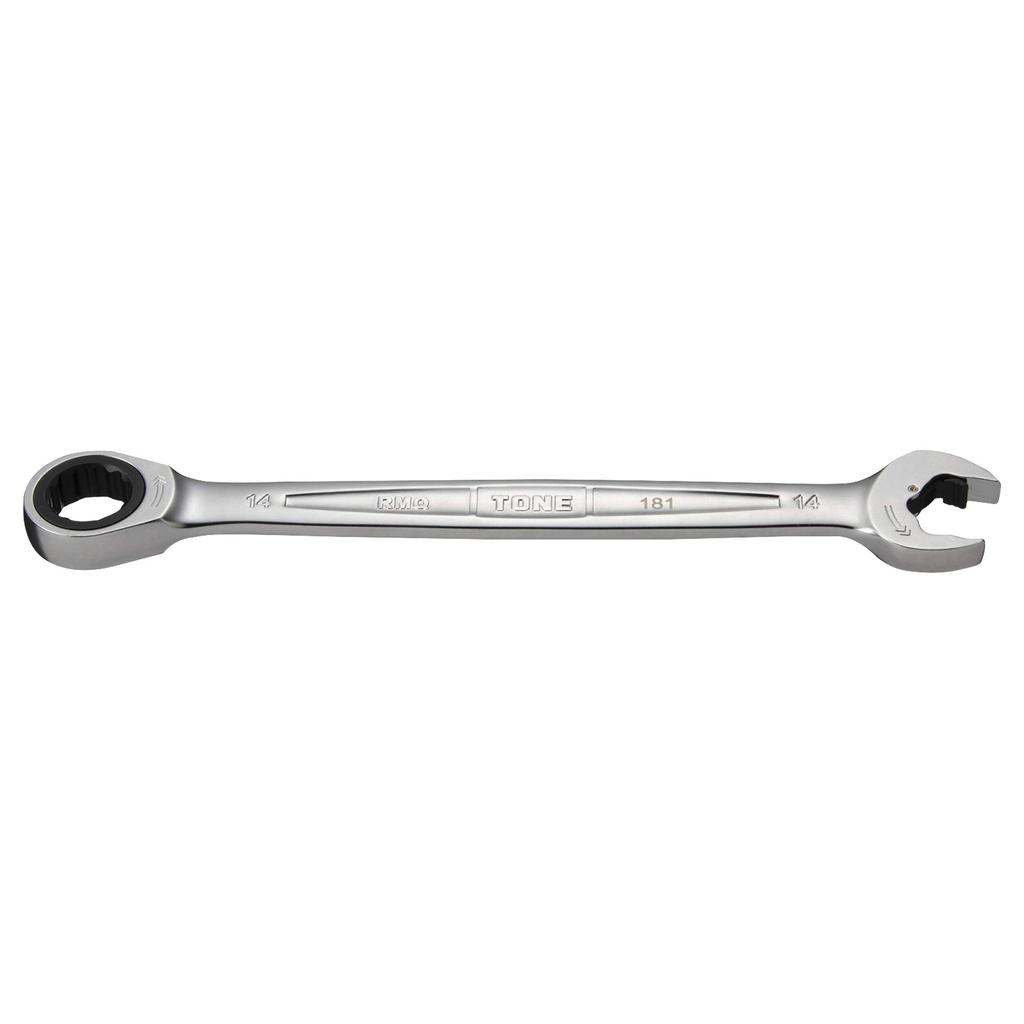 TONE Quick Ratchet Combination Wrench 14mm Jaw Opening HPRMQ-14,