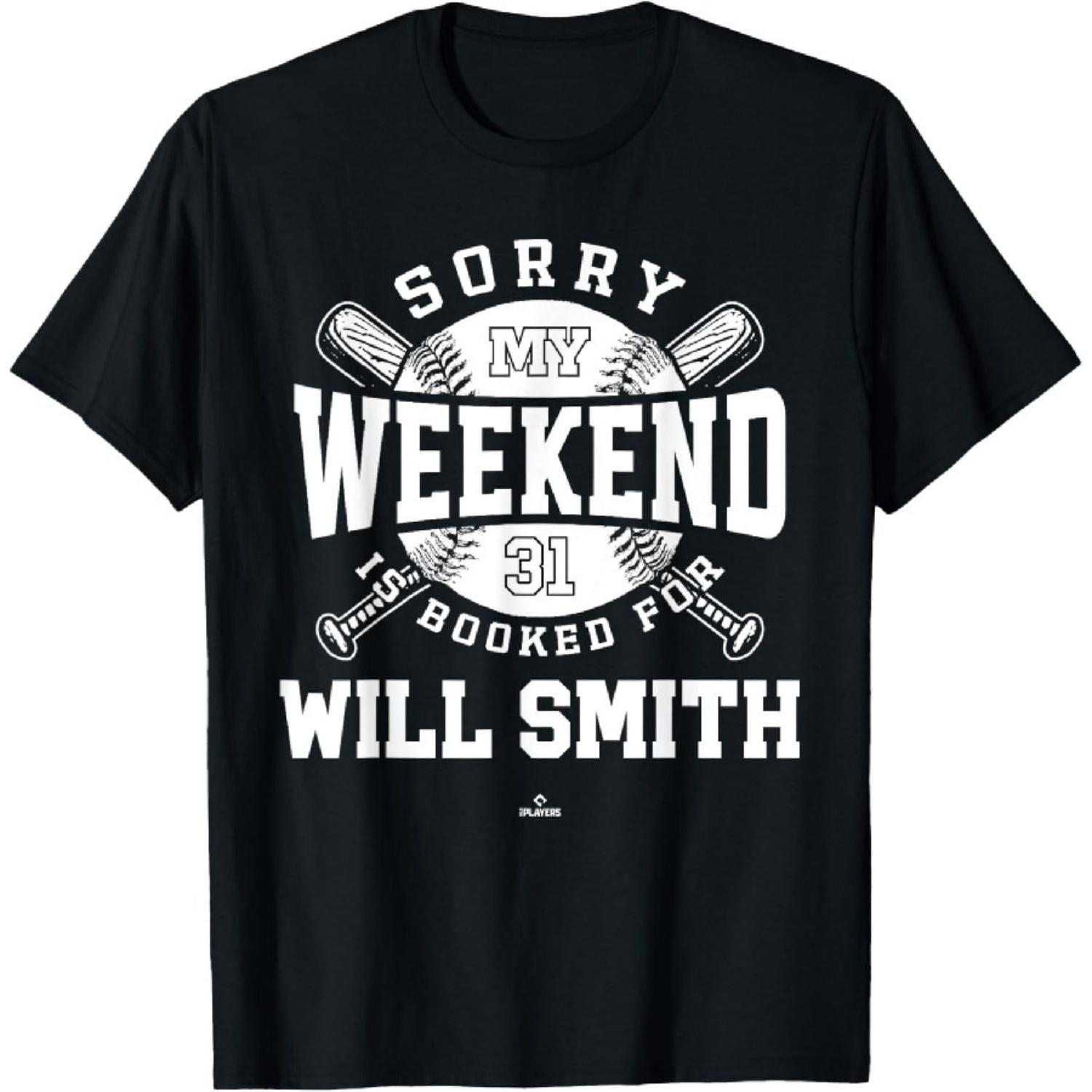 Футболка Will Smith Kansas City Baseball MLBPA, забронирована на выходные XXXXXL чёрный