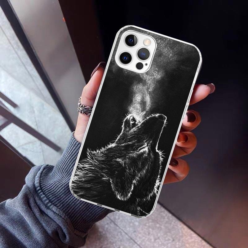 Angry Animal Wolf Fierce Phone Case For iPhone 17 Air 16 15 Pro Max 14 Plus 13 Mini 12 11 Cover 7 8 SE Silicone Shell Print Fund