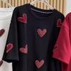 JKASHDK Women's Fashion Plus Size Casual Summer Spring LOVE Print Short Sleeve O-Neck Blouses & Shirts