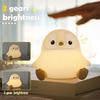 Silicone Penguin Night Light Cute Animal Nightlight Touch Bedside Sleep Lamp Timing Function USB Rechargeable Gifts