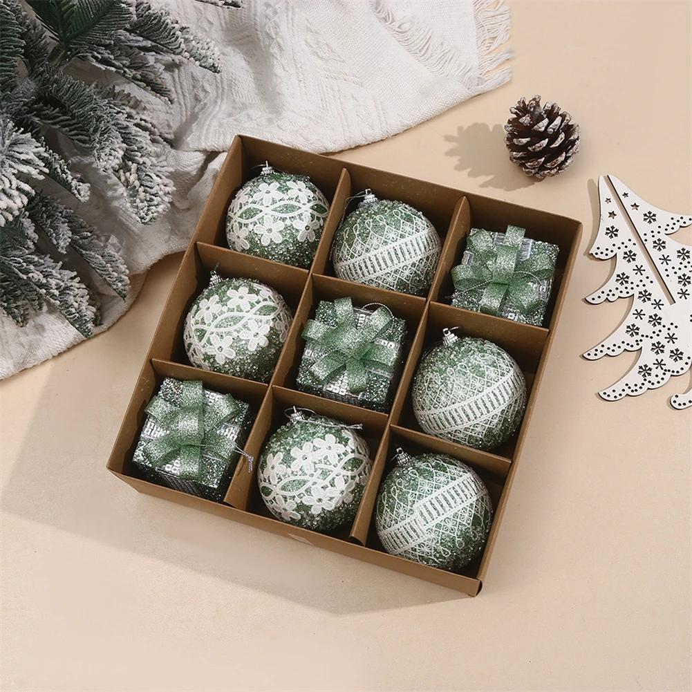 Christmas Party White Christmas Ornament Exquisite Decorations Harmonious Touch Lightweight Foam Shimmering Designs