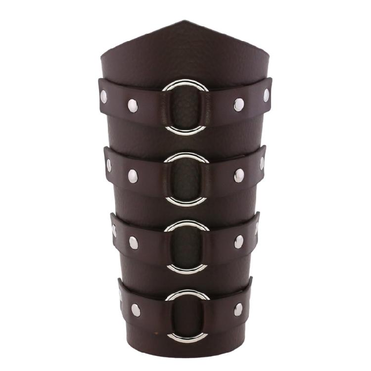 Elegante Vintage PU-Leder-Handgelenkmanschetten mit runder Schnalle Perfekte Passform für Männer und Frauen bei historischen Nachstellungen