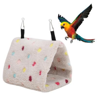 Plush Hamster Hammock Warm Hanging Nest for Small Pets Parrots Myna Sugar Glider BirdsS