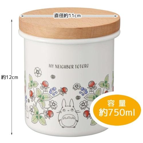 Skater Enamel Canister Wooden Lid 750ml My Neighbor Totoro ENC8-A