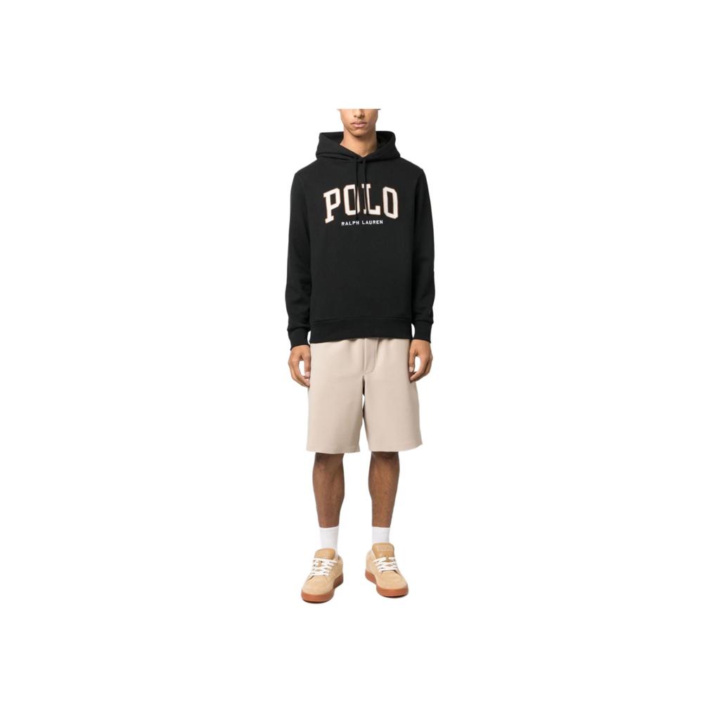 Polo Ralph Lauren Solid Color Hooded Pullover Casual Sweatshirt Men sweatshirt Black 710917886-006