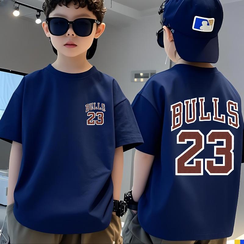 

Летняя повседневная футболка для мальчиков из 100% хлопка с коротким рукавом и круглым вырезом 160cm (80-100 kg)