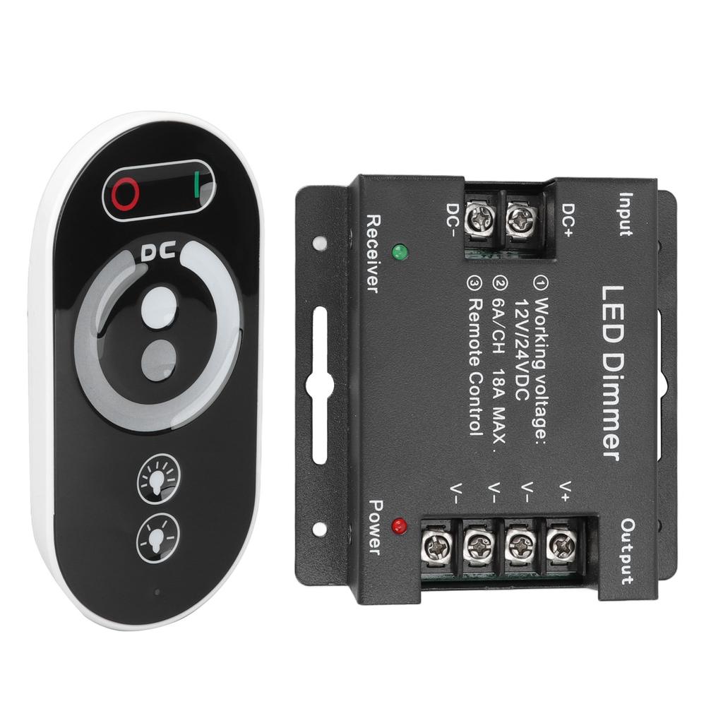 Wireless LED Dimmer RF Touch LED Light Controller Remote Dimming Controller DC 12V 24V for LED Strip Light