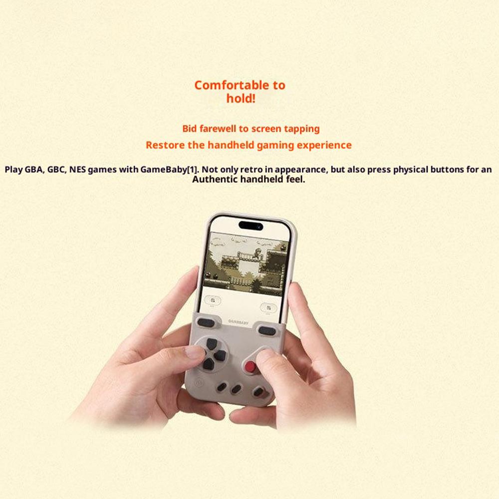 BITMOLAB GAMEBABY Pro iPhone 17 Pro Max Pouzdro Retro Ruční Herní Konzole Design Kryt na Telefon