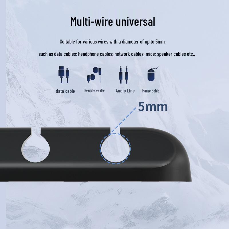 Cross-border Silicone Cable Protector & Organizer Clip for Desk or Car Use - Self-adhesive Winder