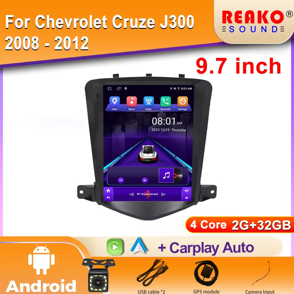 Android Auto For Chevrolet Cruze J300 2008 - 2012 Car Radio Head Unit Multimedia Video Player GPS Navigation 5G WIFI No 2din DVD