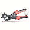 Belt Hole Puncher for Leather Heavy Duty Non-Slip Handle Rotating 6 Heads Belt Hole Puncher for Leather