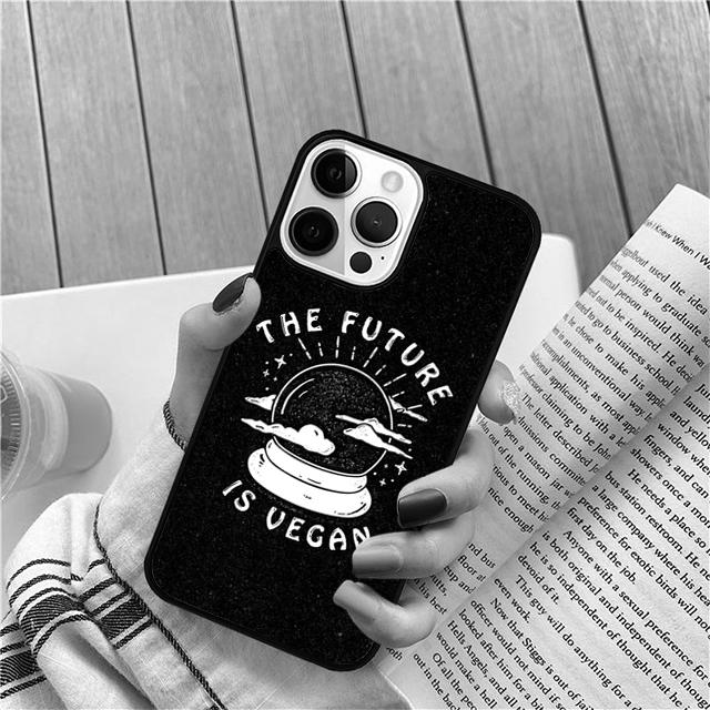 Vegetarian Quotes VEGAN LOVE VEGGIE Phone Case Cover For iPhone 17 Air 15 16 Pro Max 14 13 12 11 Pro Max Plus