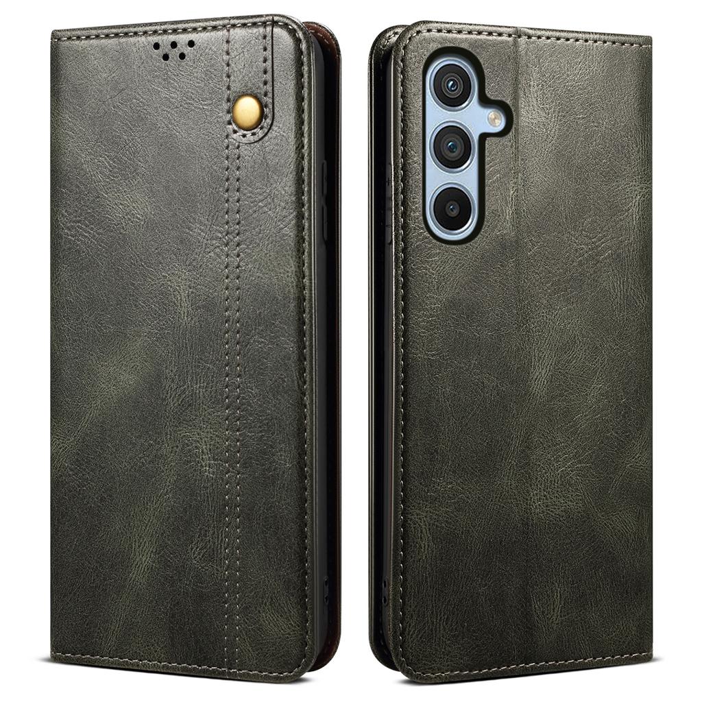 For Samsung Galaxy A54 5G PU Leather Phone Wallet Case Waxy Crazy Horse Texture Stand Cell Phone Cover