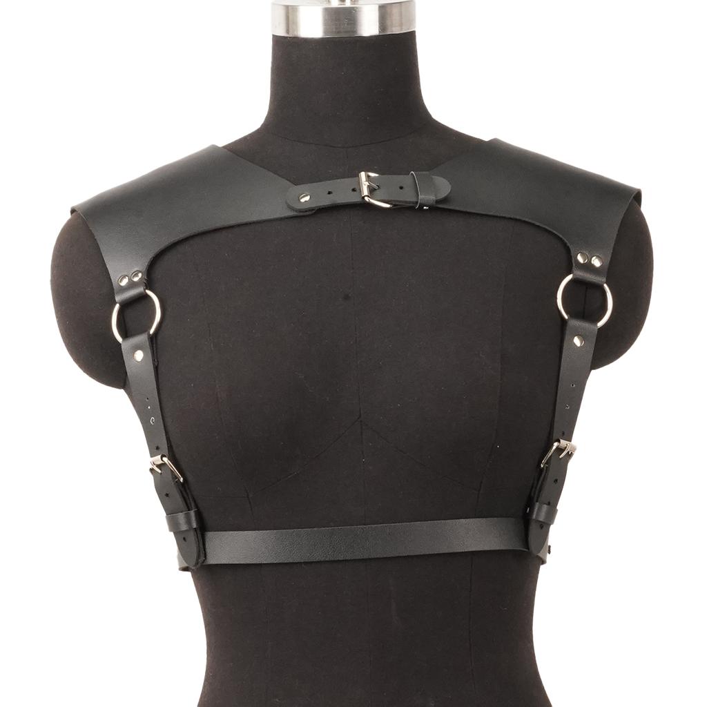 Leather Body Harness for Women, Adjustable Straps, Gothic Punk Style, Sexy Lingerie Accessory, Clubwear Outfit