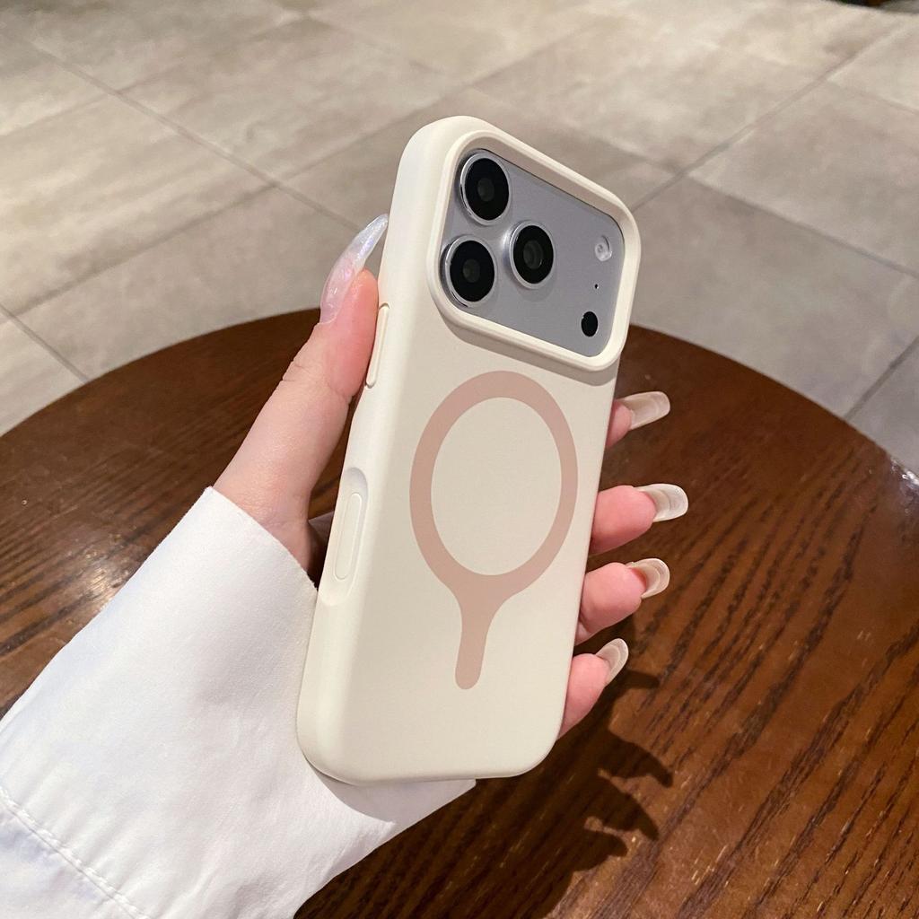 Yuan Qi Sen Lin Applicable iPhone17ProMax Magnetic Mobile Phone Case Apple 16 Large Hole Liquid Silicone Case