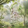 Clear Acrylic Floral Ornament Stained Glass Style Flower Suncatcher, Lily of The Valley Dragonfly Window Indoor Outdoor Decorative Piece Hanging