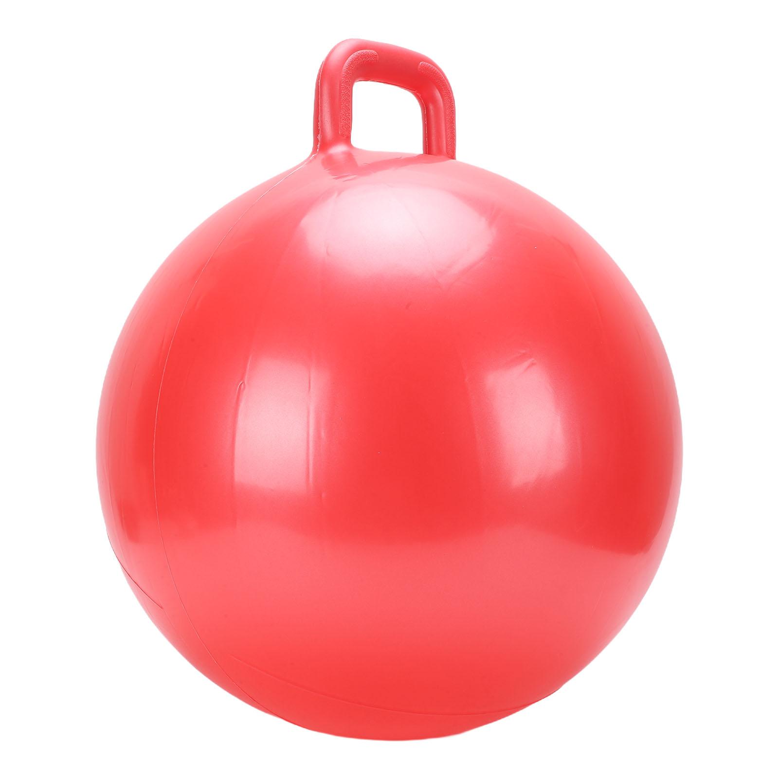 Cosyhome Unisex Kids Red Sit On Bouncy Thickened Pvc Inflatable Bouncy Exercise With Handle Pump For Indoor Outdoor