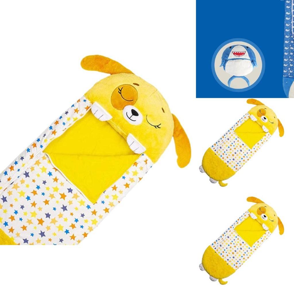 Soft And Comfortable Kids Sleeping Bag Featuring Adorable Animal Pillow For Cozy Nights
