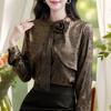 French Retro High-end Three-dimensional Flower Hot-scalding Shirt for Women In Spring New Beautiful Temperament Celebrity Niche Top
