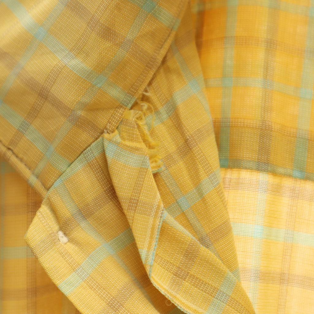 Stephens 60s Vintage Check Pattern Short Sleeve Shirt XL Yellow Men's Used