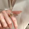 Bague Unique en Diamant Marquise à Porter des Deux Manières pour Femmes Mode Empilable Anneau Large Déclaration