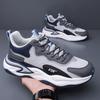 Men's Shoes Spring and Summer New Leather Mesh Casual Sports Shoes Versatile Breathable Soft Sole Non-slip Lightweight Running Shoes