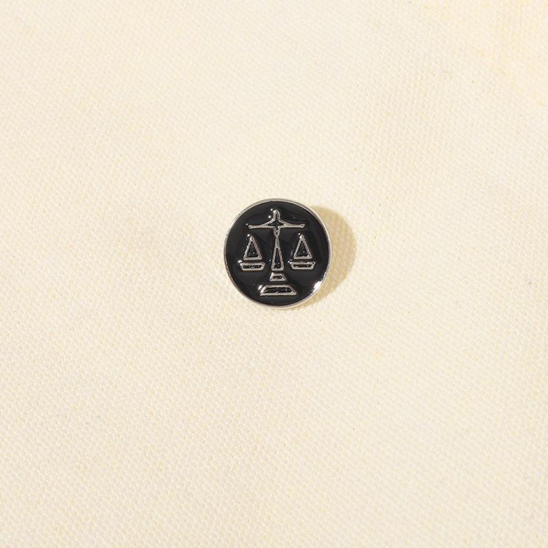 Libra Metal Brooch Pins Denim Hat Badge Collar Jewelry Dress Jeans Gift For Women Kids