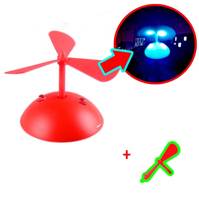Luminous Bamboo Dragonfly Motorcycle Helmet Decoration Wind Power Electric Vehicle Bike Glowing Helmet Night Driving Accessories
