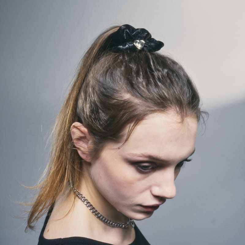 SENTIMENTS NO.361 [black] SCRUNCHY HAIR SHINE BLACK HEART