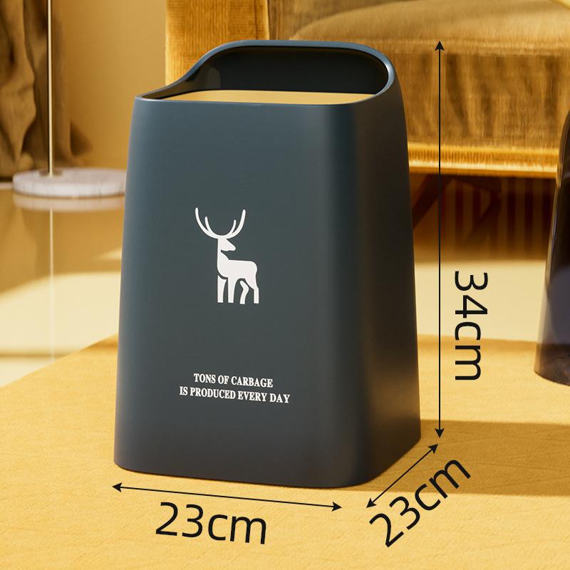 Double Layer Household Trash Bin for Living Room Bedroom Kitchen Bathroom Large Capacity Stylish No Cover