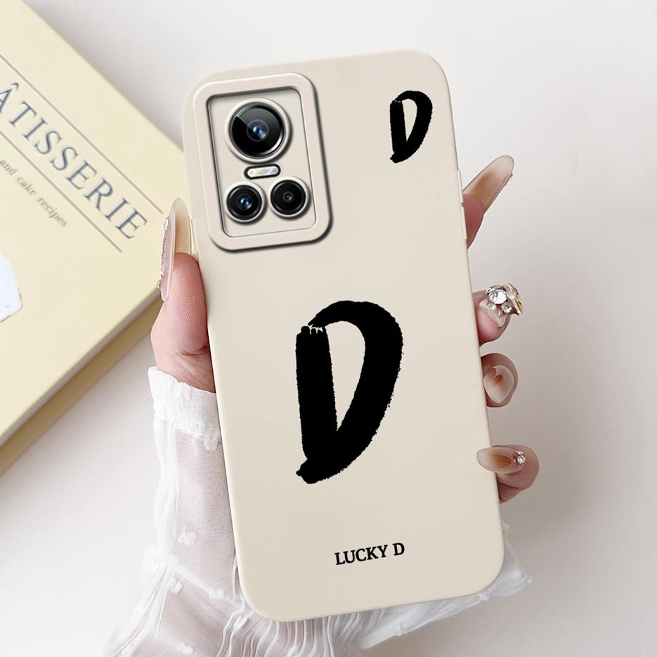 For Realme GT Neo 3 150W Case RMX3563 Cute Lucky Letters Cover Soft TPU Phone Case For Realme GT Neo3 80W GTNeo3 Back Cover Bags