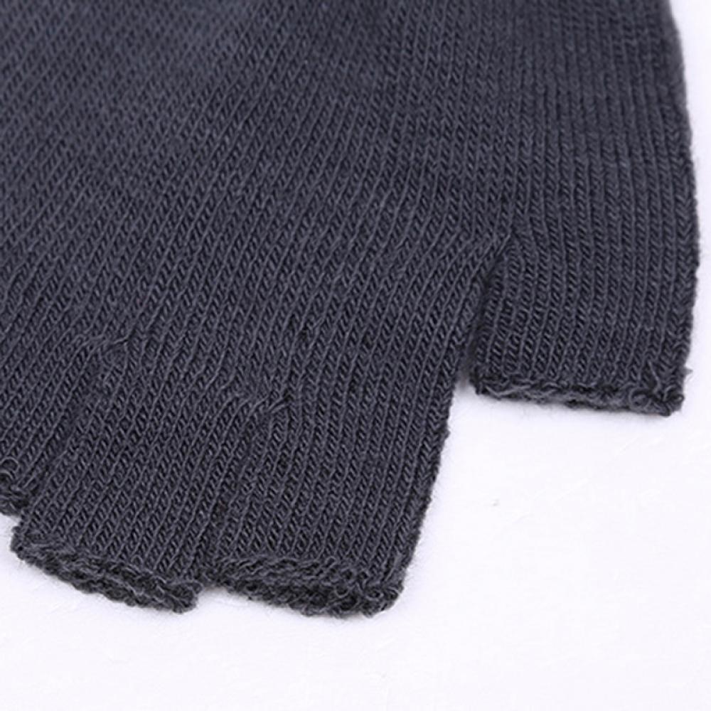Winter Solid Knitwear Knit Mitten Gloves Half Finger Finger
