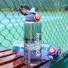 Large Capacity Plastic Water Bottle with Straw Leakproof Tritan Sport Bottle for Gym School Travel Portable Tumbler Cup