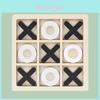 Wooden Educational Toys Xo Three Connected Well Shaped Chessboard For Children Brain Training And Family Fun