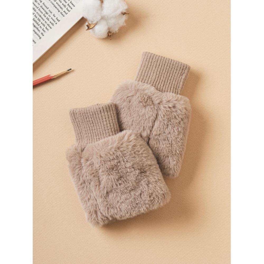 

Вязаная грелка для рук Daiso Pom Pom, коричневая