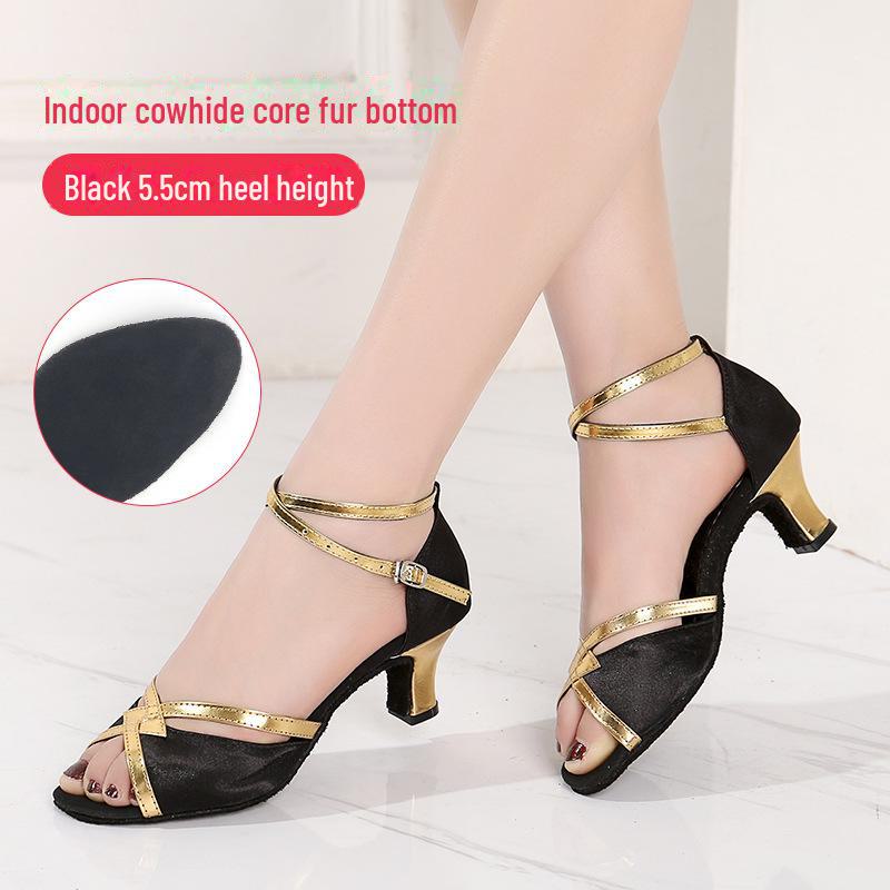 

Женская обувь для взрослых с мягкой подошвой для латиноамериканских и бальных танцев для танцев квадратной формы 33