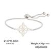 LIKGREAT Celtics Knot Bracelet Witchcraft Witch Knot Bracelets Good Luck Amulet Adjustable Chain Stainless Steel Jewelry Gift