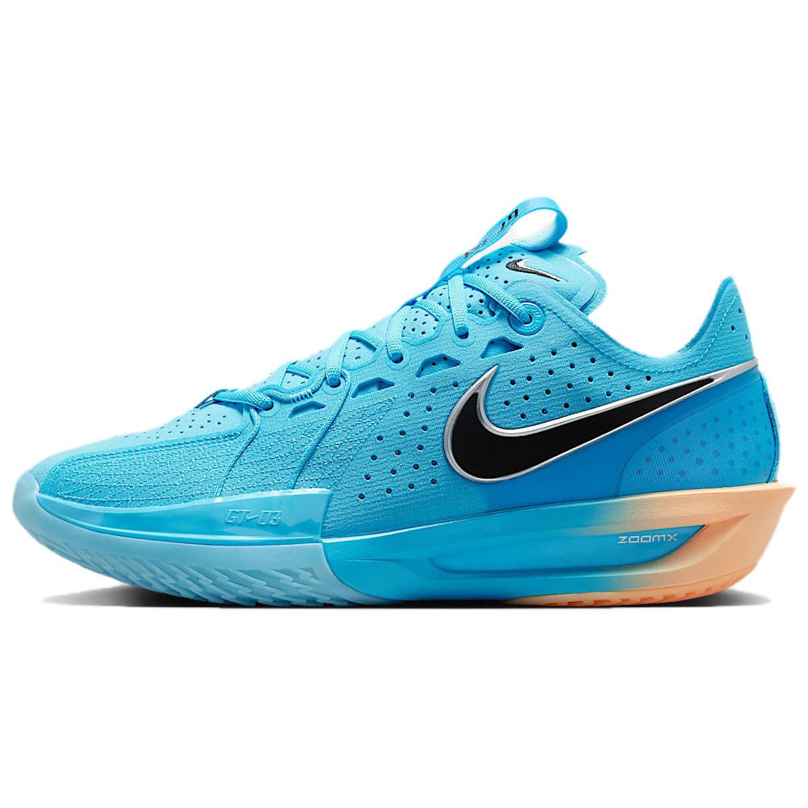 

Nike Air Zoom GT Cut 3 EP Blue Fury Metallic Silver Tangerine Tint Black Men s Basketball Shoes DV2918-404 44.5