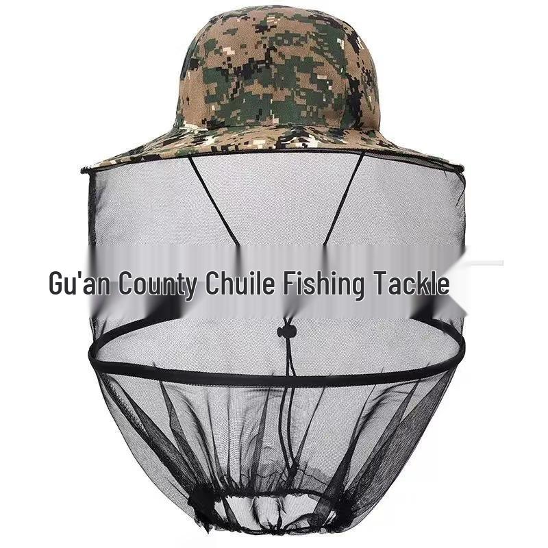 Mosquito & Insect Repellent Hat with Face Mask - Bee Protection, Night Fishing, Outdoor Sun Protection. One Size