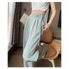 Pantalones anchos de lino elegantes y cómodos para mujer, de cintura alta y perfectos para el verano
