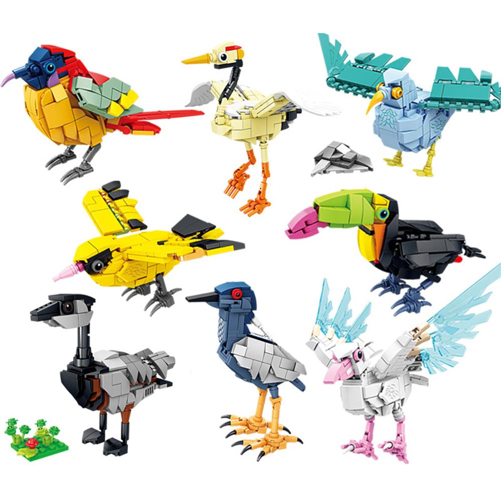 3D Cartoon Animal Building Blocks Educational Toy for Kids Lifelike Desk Decoration Creative Male and Female Gift Ideal Present