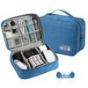 Waterproof Multi-layer Digital Travel Storage Bag for Cables, Earphones, and Makeup - Unisex & Fashionable