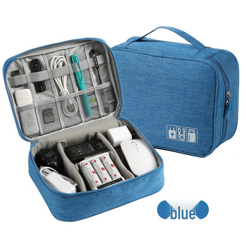 Waterproof Multi-layer Digital Travel Storage Bag for Cables, Earphones, and Makeup - Unisex & Fashionable