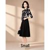 French Elegant Printed A-Line Midi Dress