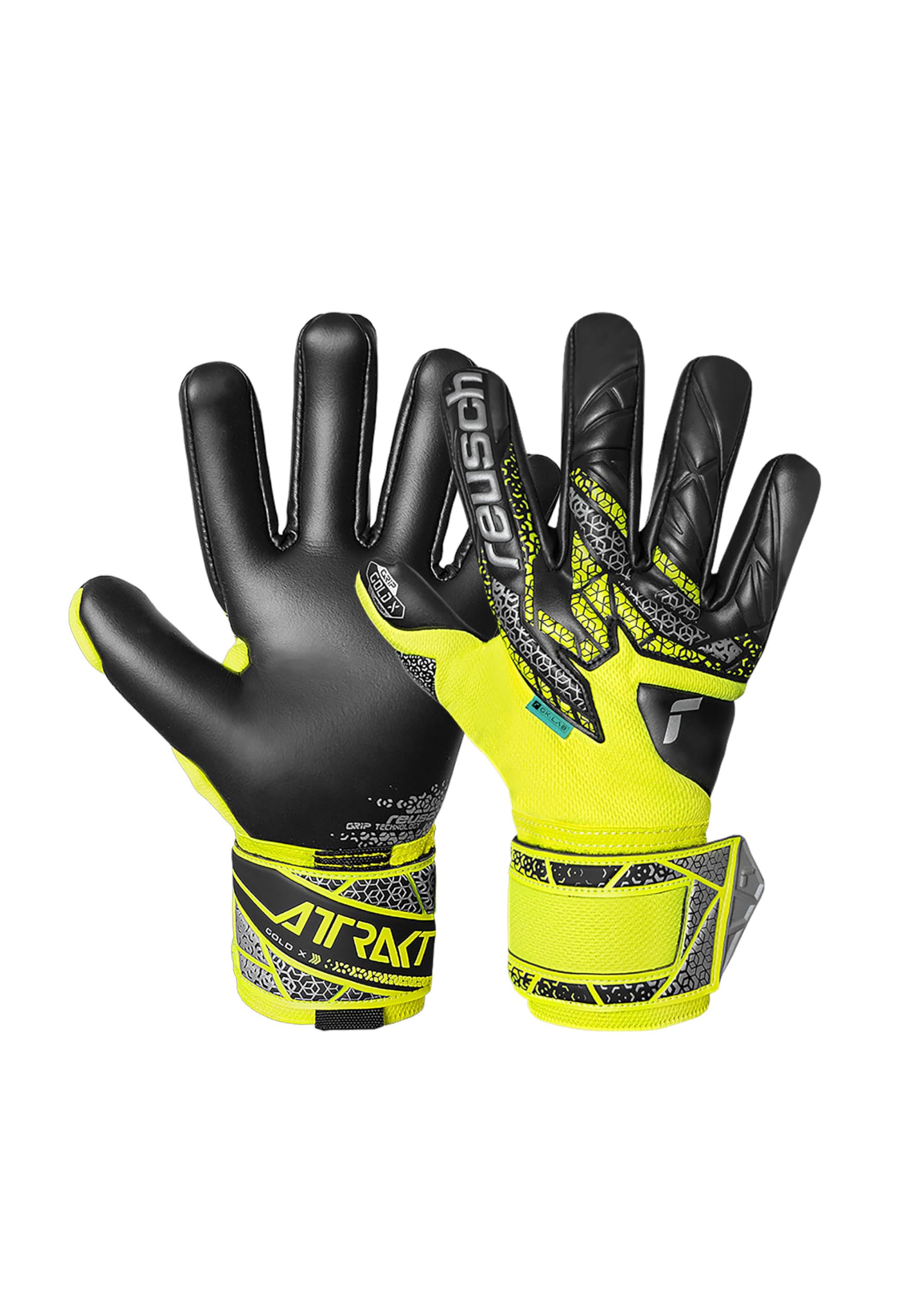 Reuch Attract Fliegel Gold X NC Goalkeeper Gloves Soccer Goalkeeper Gloves Safety Size 10 (5570955-2025) [2025] Yellow, (5570955)