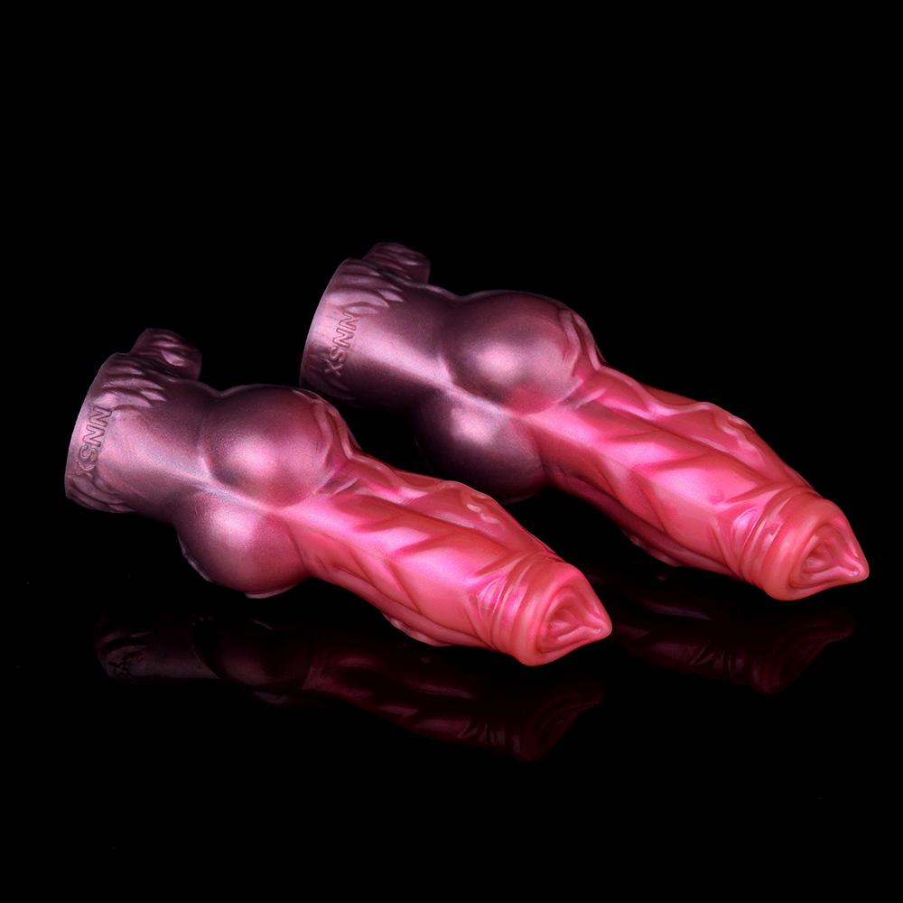 N-5214 Men's Thickened Silicone Wolf Tooth Sleeve - Enlarged Erotic Knot Design.